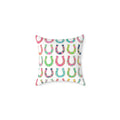 Colorful Horseshoe Pattern Pillow - Lucky Farmhouse Throw Pillow