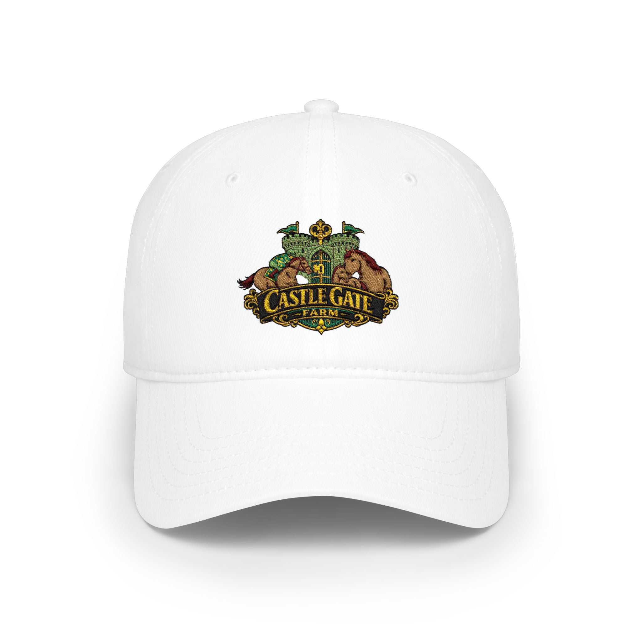 Castle Gate Farm Logo Crest Low Profile Baseball Cap