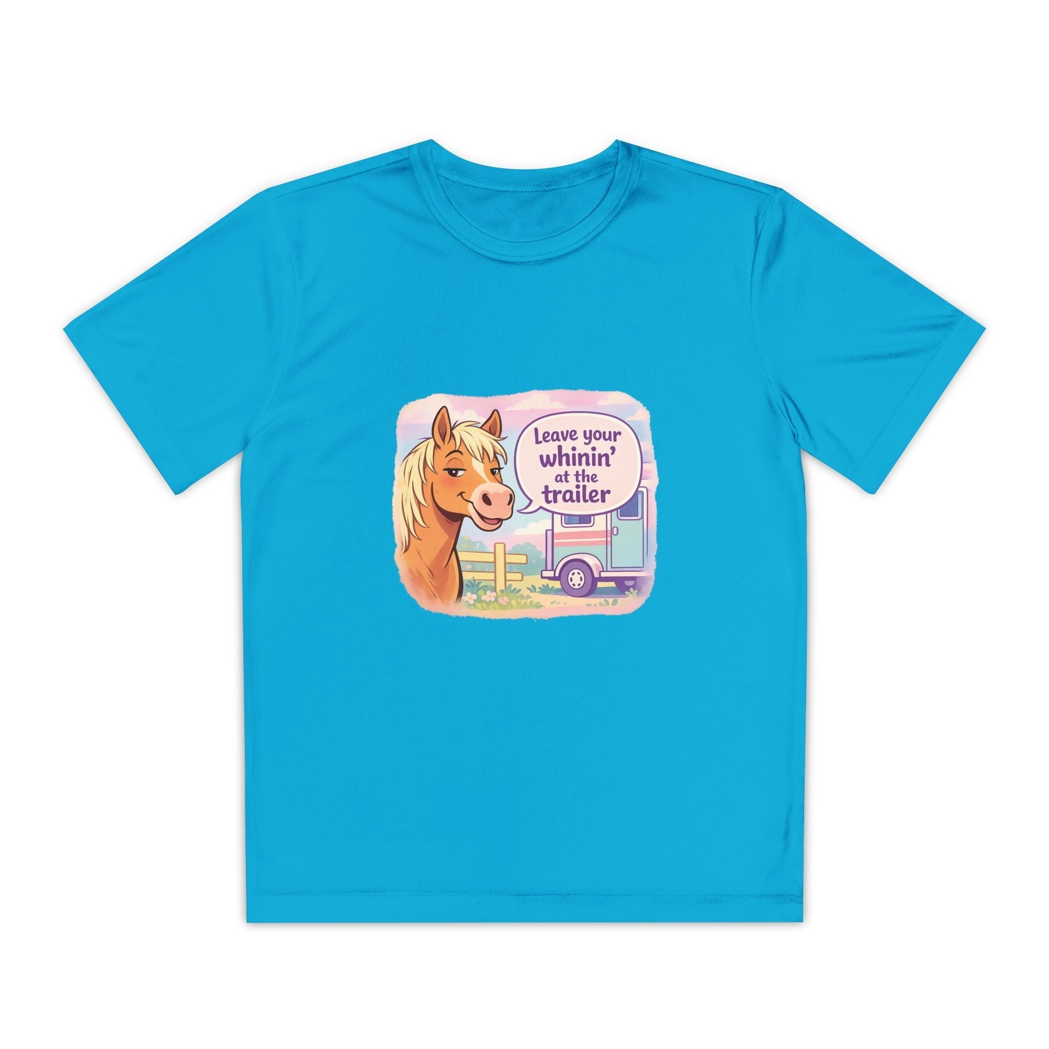 "Leave Your Whinin' at the Trailer" Girls Moisture-wicking Sport T-shirt