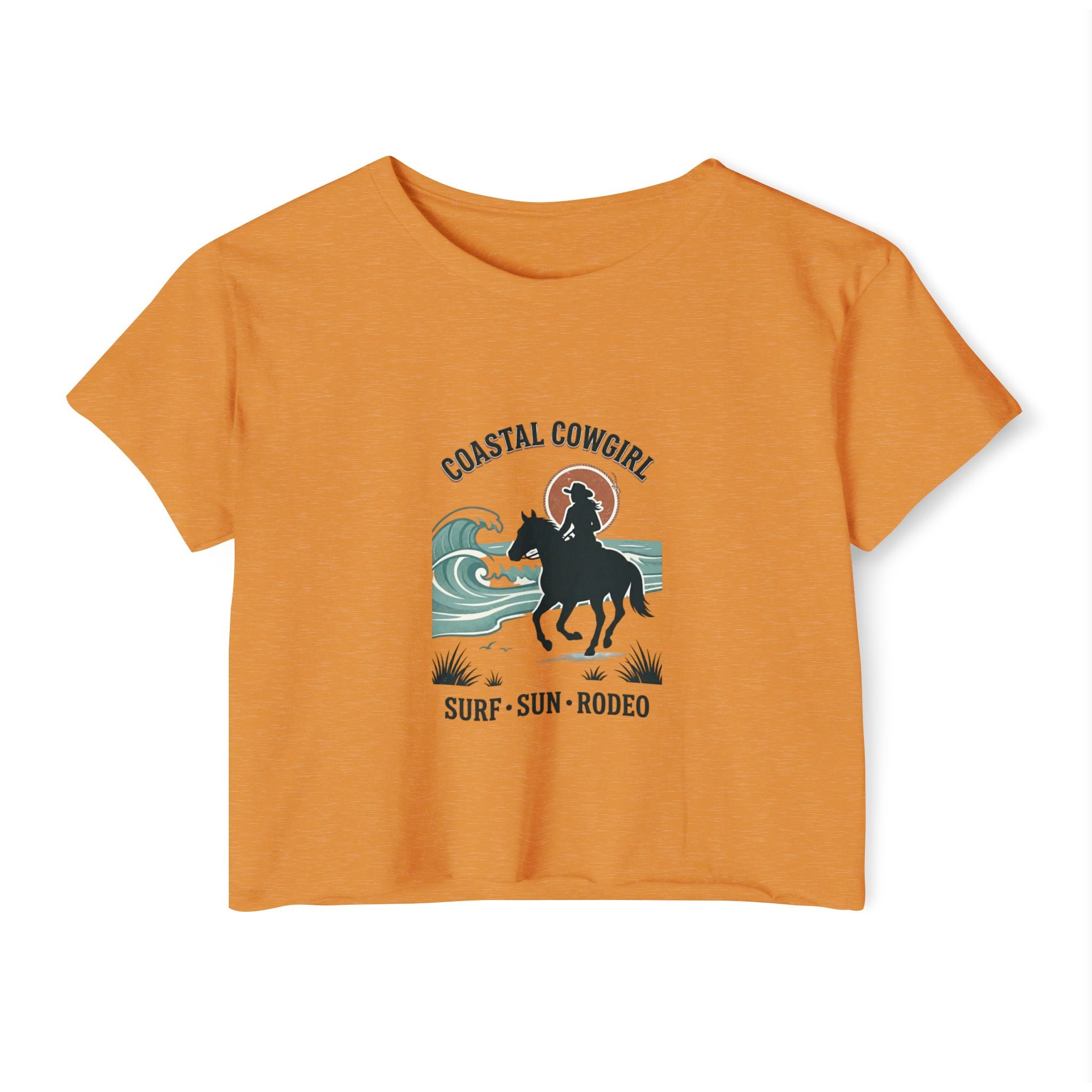 Coastal Cowgirl Crop Top — "Coastal Cowgirl: Surf • Sun • Rodeo"
