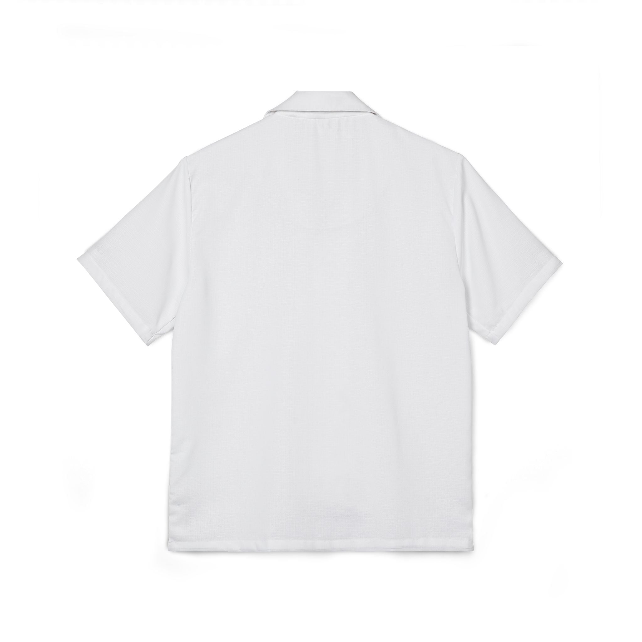 Men's White Button Down Shirt — Subtle Comical Lawn Jockey Print On Collar