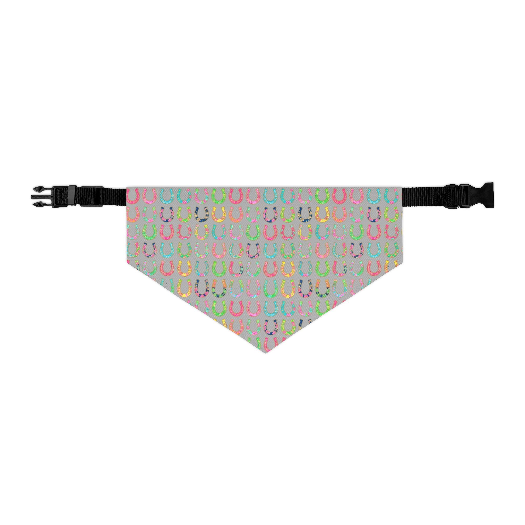 Pastel Horseshoe Bandana Collar for Dogs – Lucky Pet Scarf