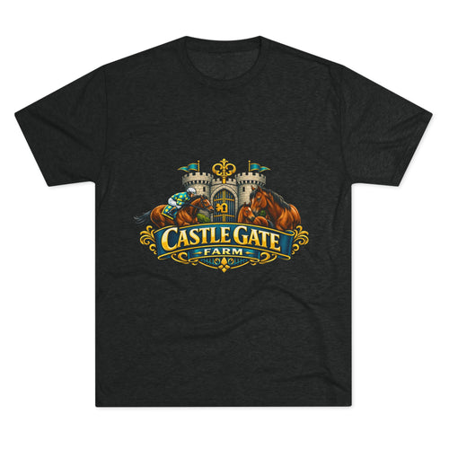 Castle Gate Farm T-Shirt – Retro Crest Logo Tee for Farm Lovers