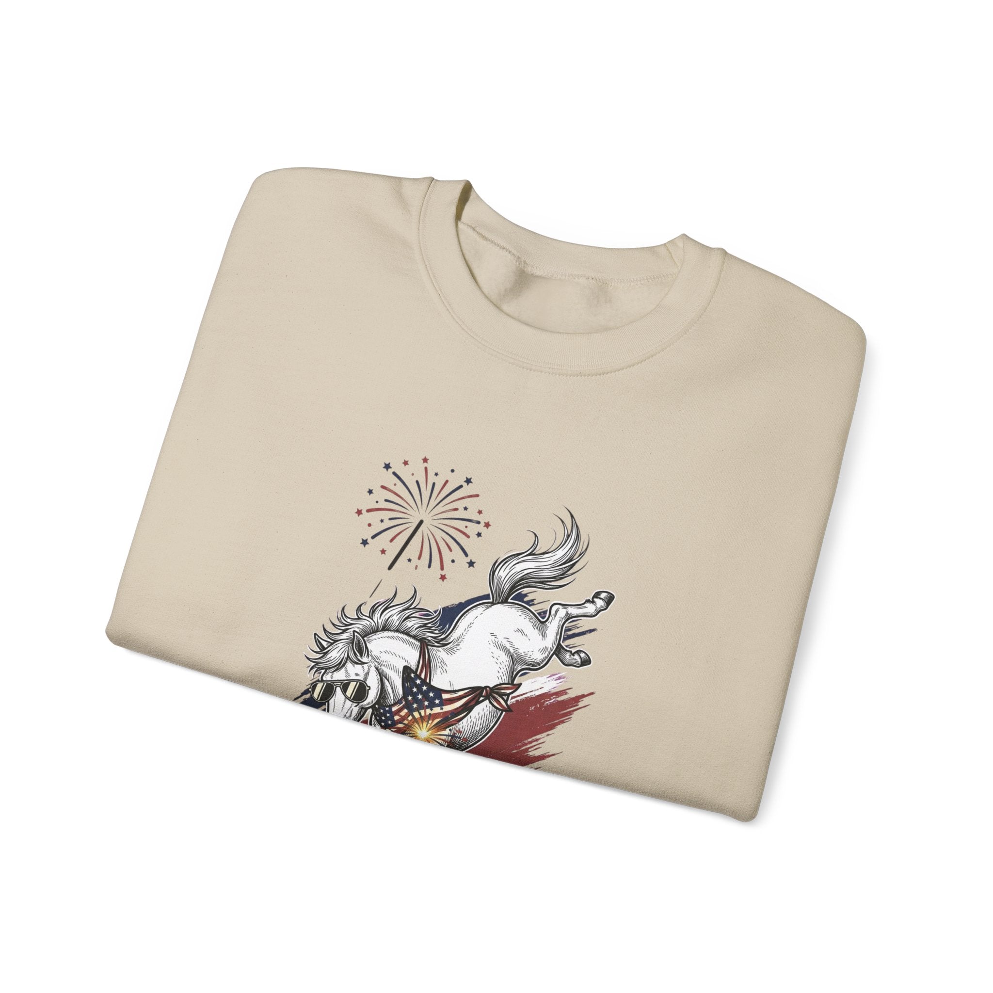 Feral but Free horse illustration Sweatshirt | quirky millennial humor