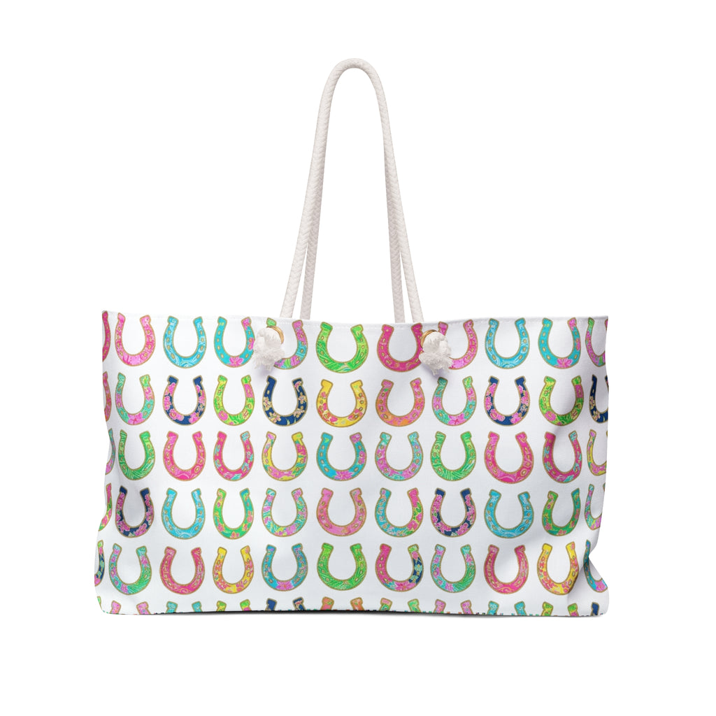 Lucky whimsical horseshoe Weekender Bag