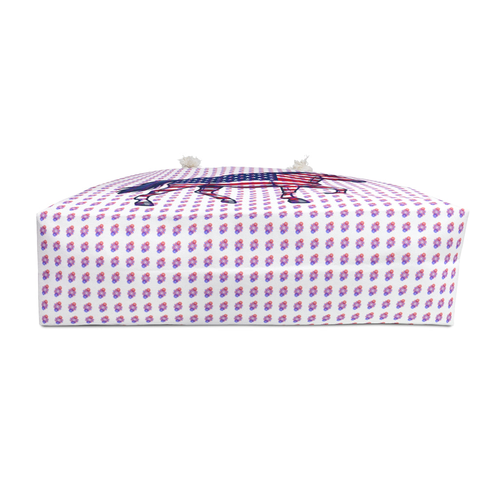 American Flag Horse Weekender Bag — Patriotic Travel Tote for Equestrians & Fourth of July
