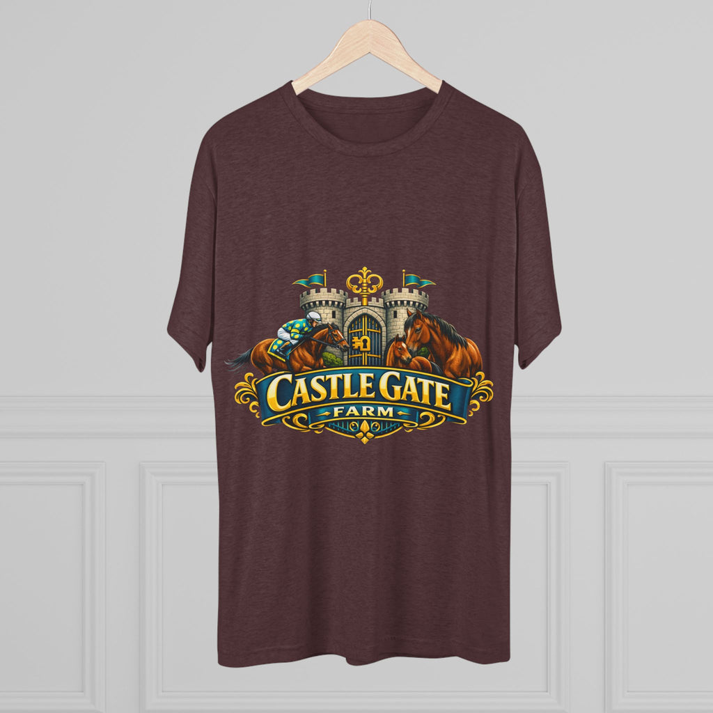 Castle Gate Farm T-Shirt – Retro Crest Logo Tee for Farm Lovers