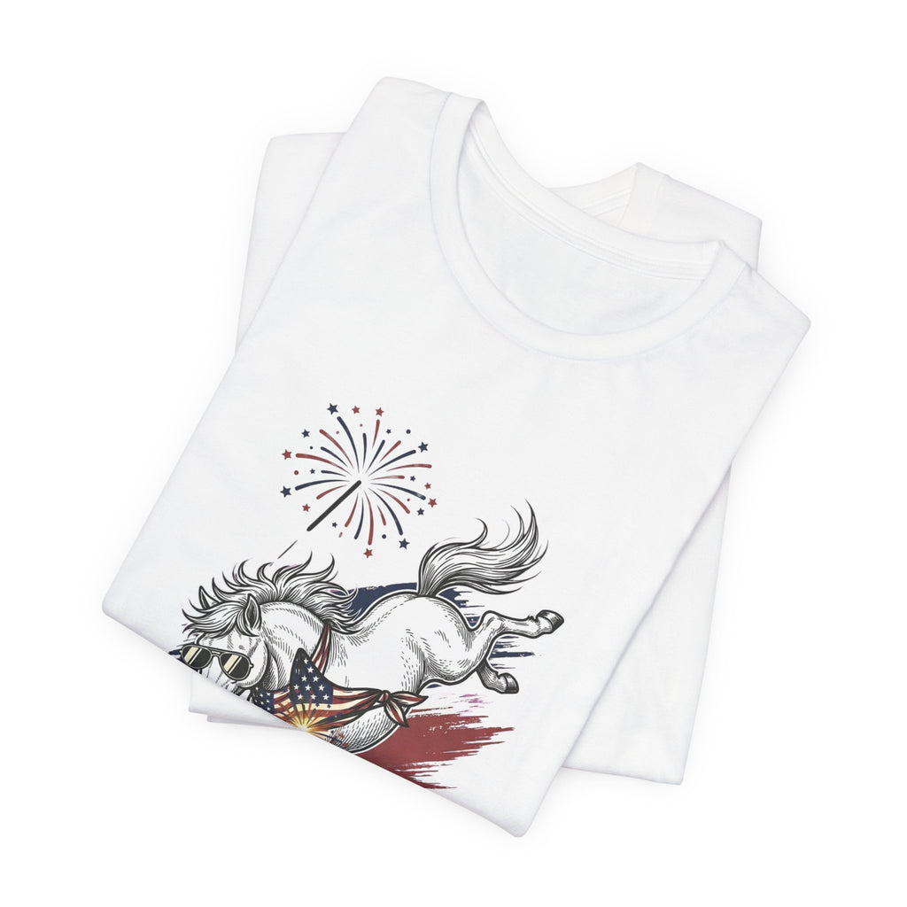 Feral but Free horse illustration Tee | edgy ironic mental health humor