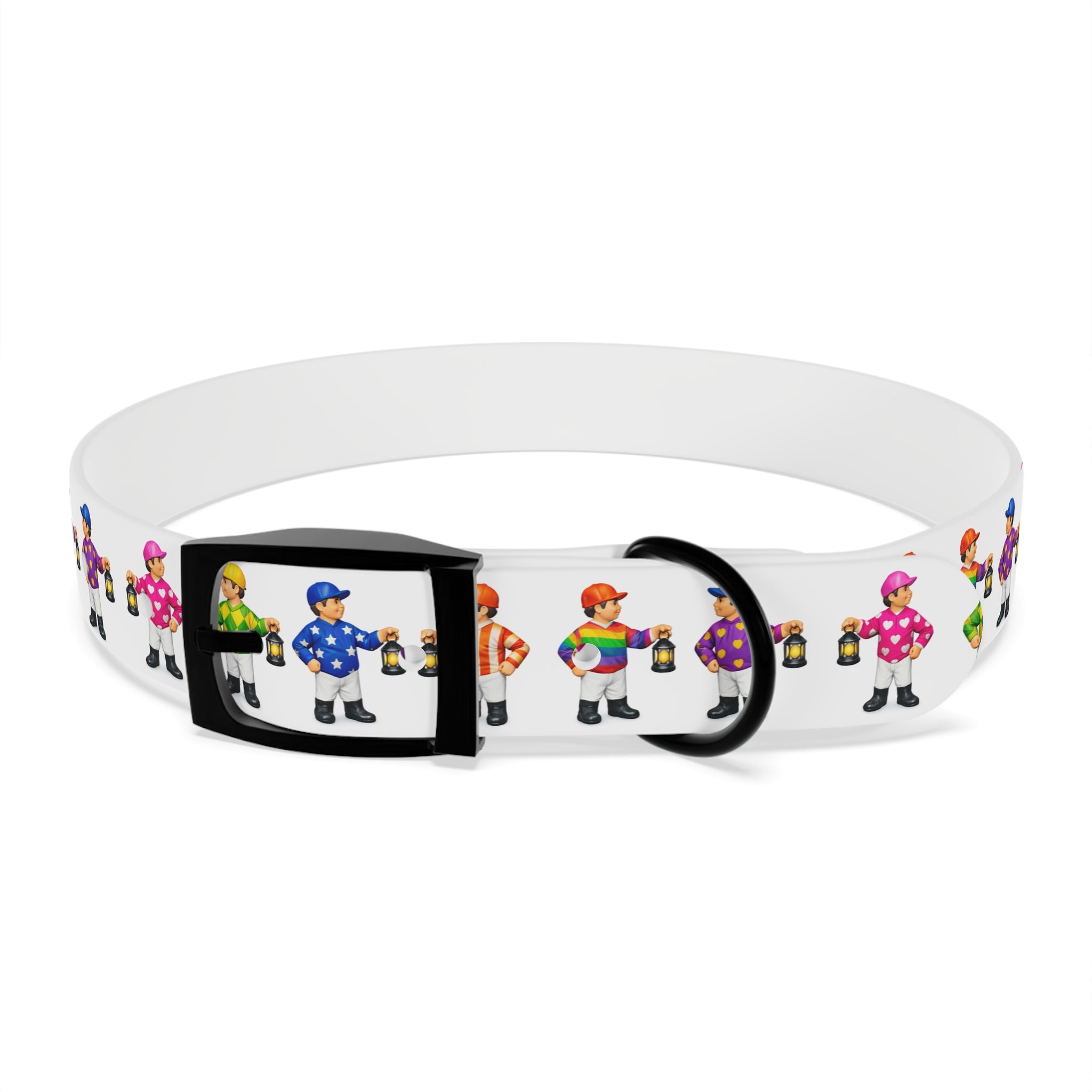 Comical lawn jockey waterproof dog collar