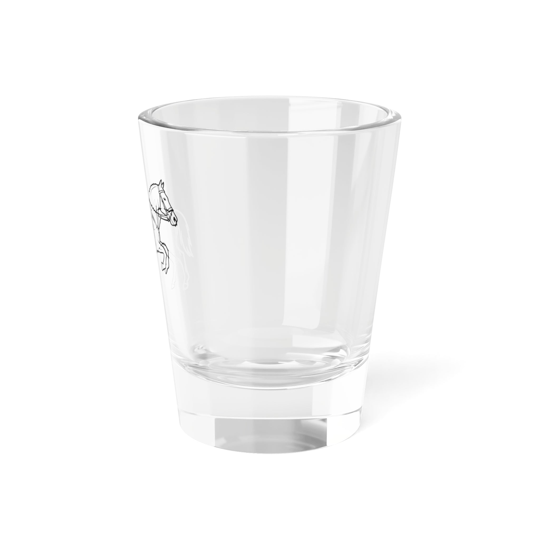 Equestrian Horse Shot Glass — 1.5oz Engraved Riding Design