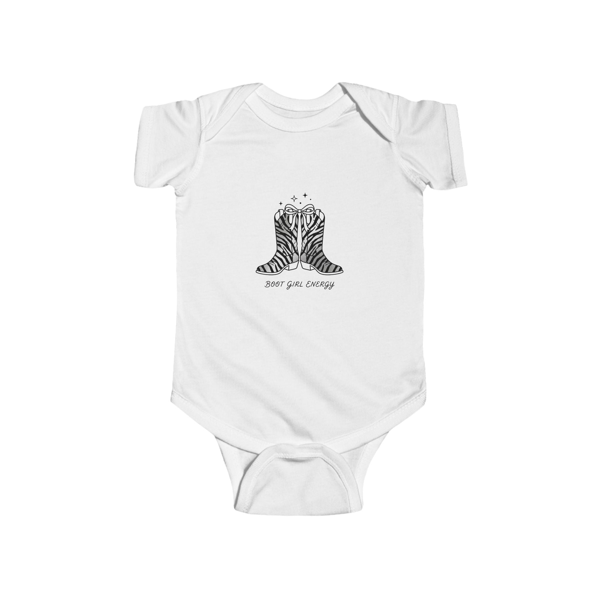 Baby Bodysuit — Cute Zebra Boots Illustration (Infant Onesie)