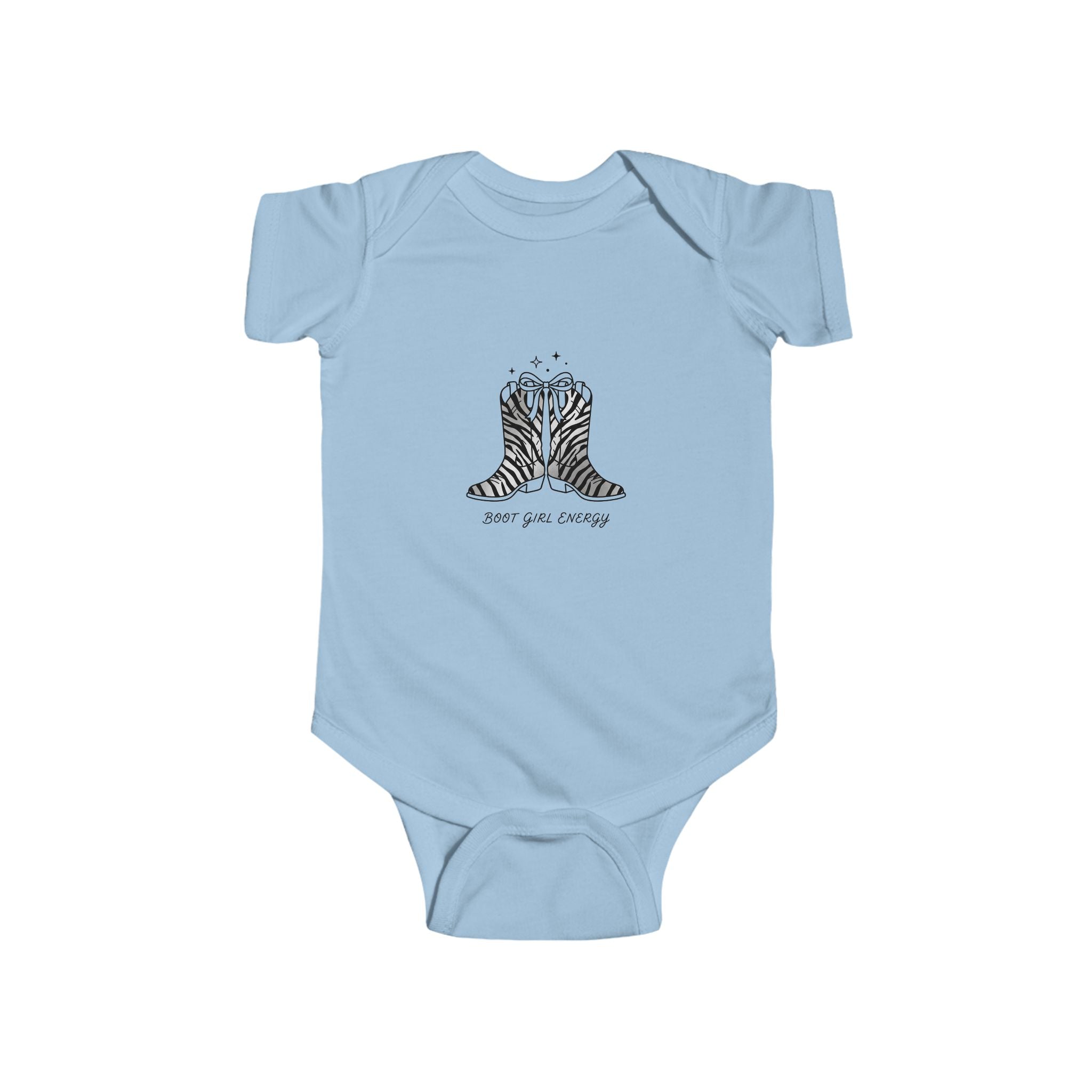 Baby Bodysuit — Cute Zebra Boots Illustration (Infant Onesie)