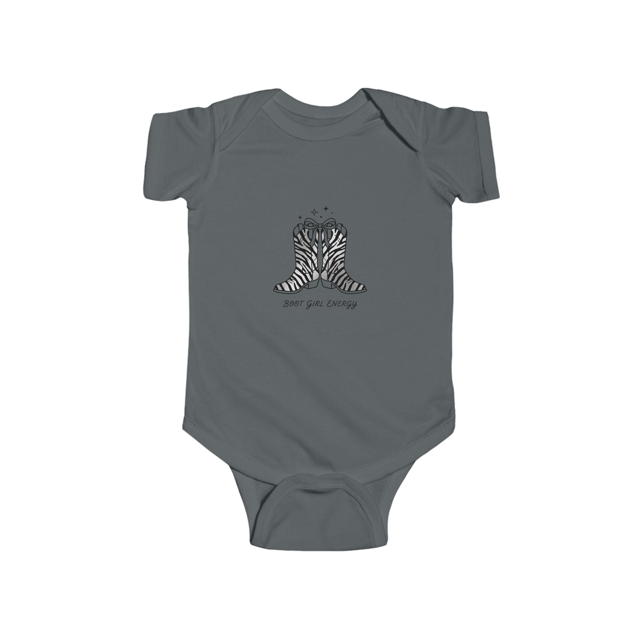 Baby Bodysuit — Cute Zebra Boots Illustration (Infant Onesie)