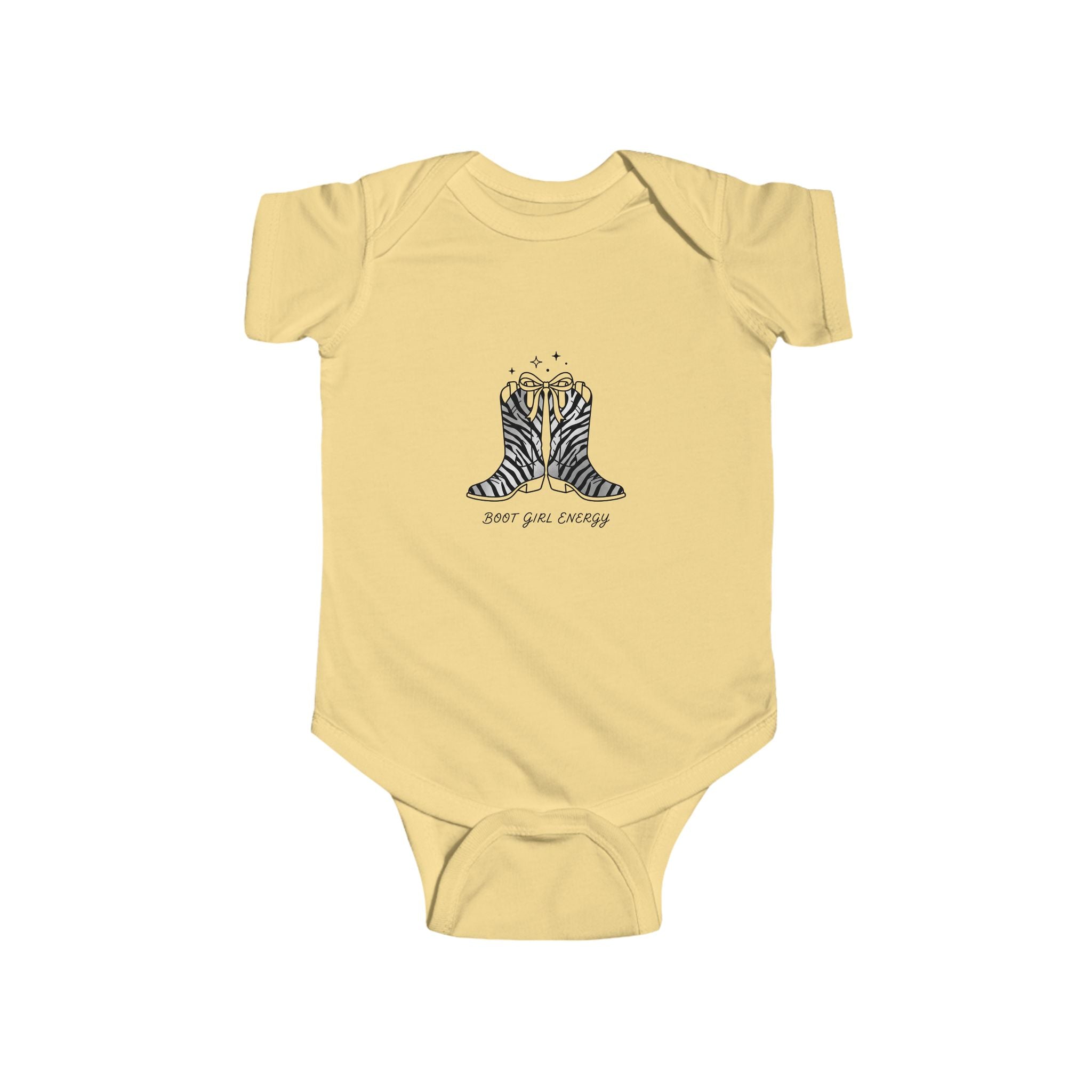 Baby Bodysuit — Cute Zebra Boots Illustration (Infant Onesie)