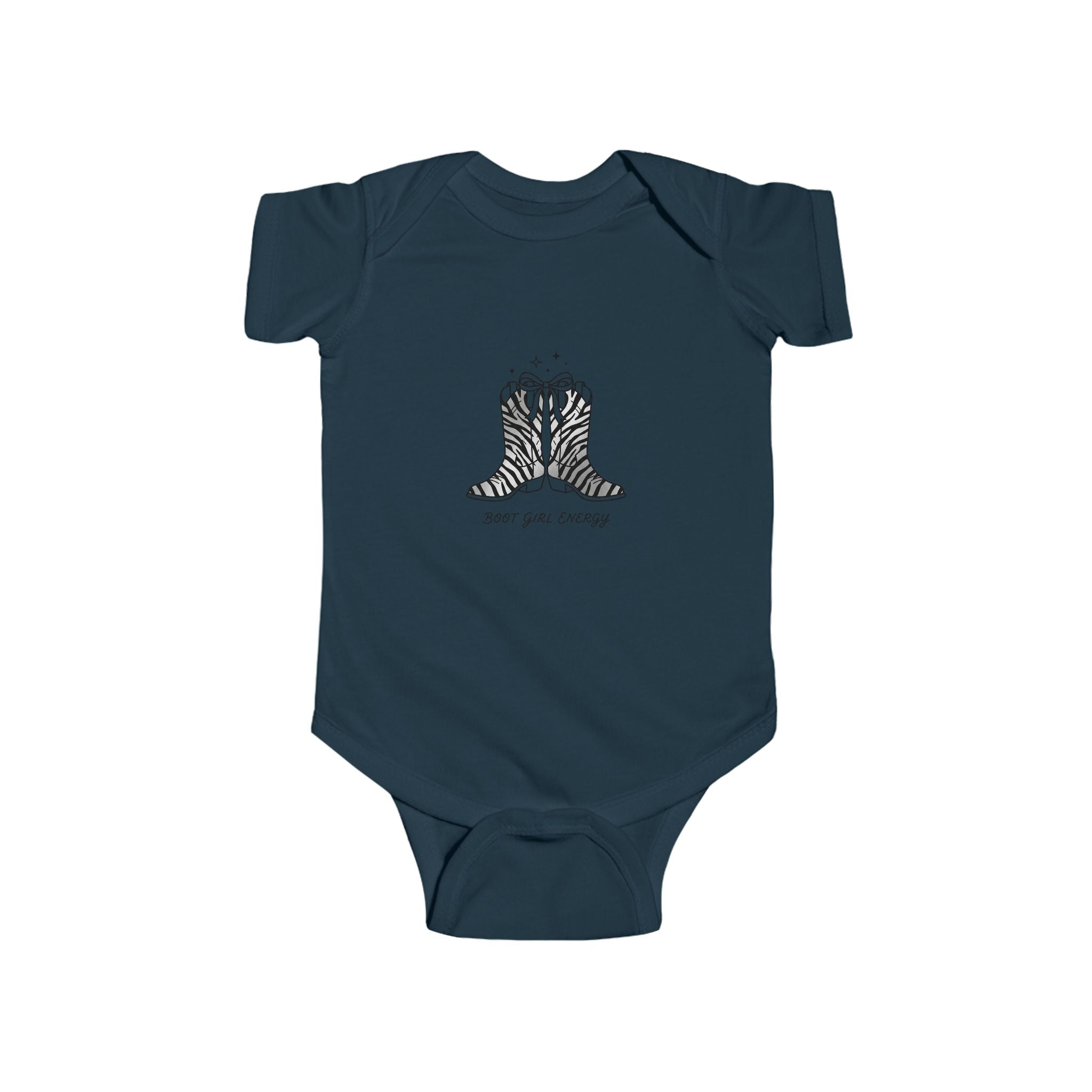 Baby Bodysuit — Cute Zebra Boots Illustration (Infant Onesie)