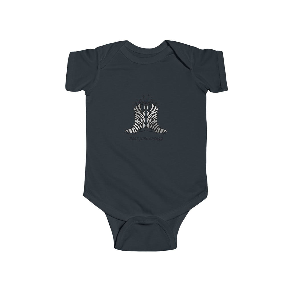 Baby Bodysuit — Cute Zebra Boots Illustration (Infant Onesie)
