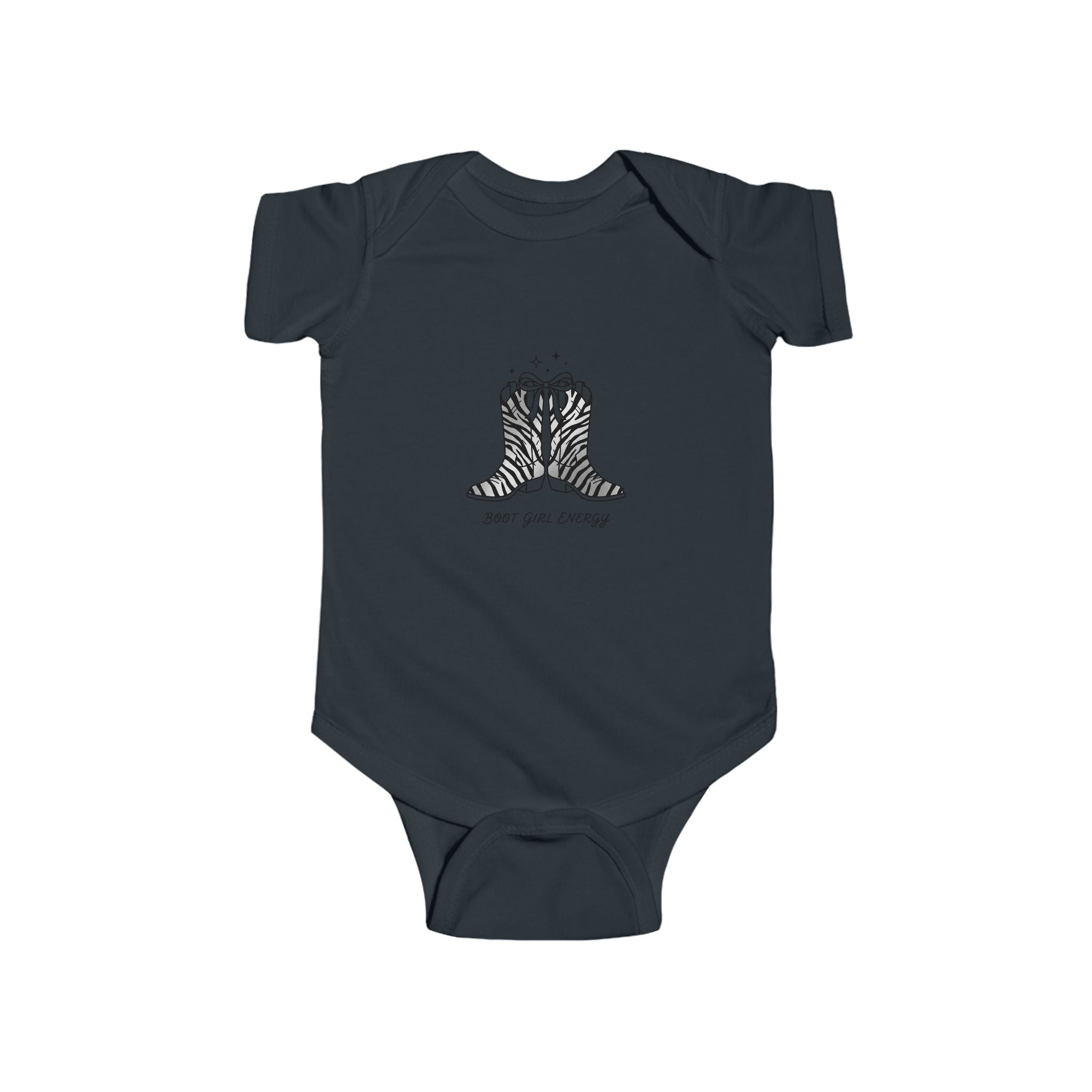 Baby Bodysuit — Cute Zebra Boots Illustration (Infant Onesie)