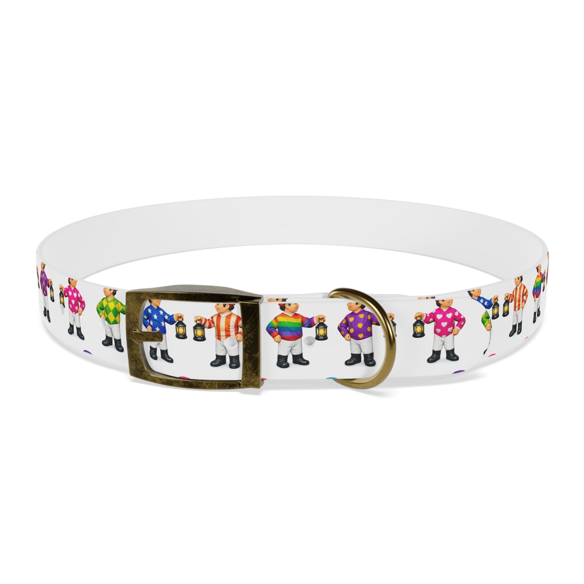 Comical lawn jockey waterproof dog collar