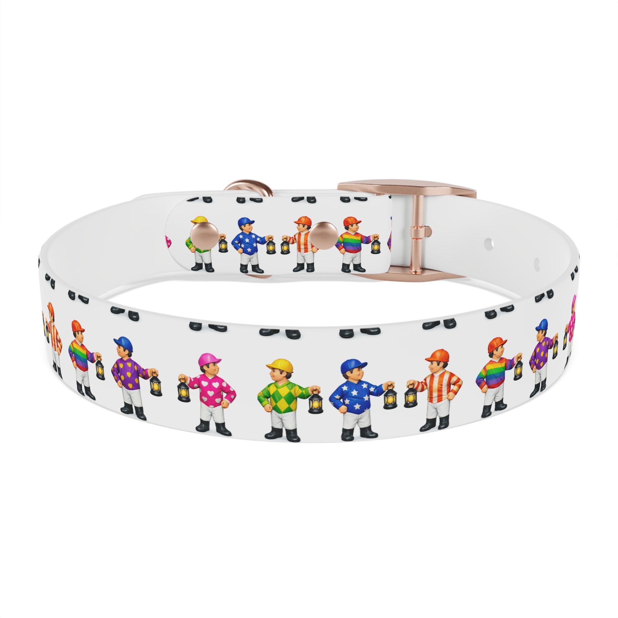 Comical lawn jockey waterproof dog collar