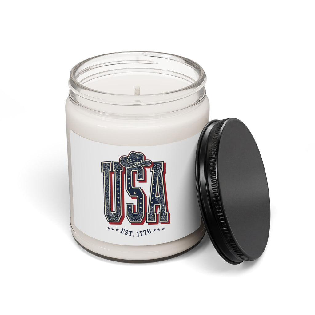 Vintage Americana USA Candle, 9oz | 4th of July Patriotic Stars & Stripes