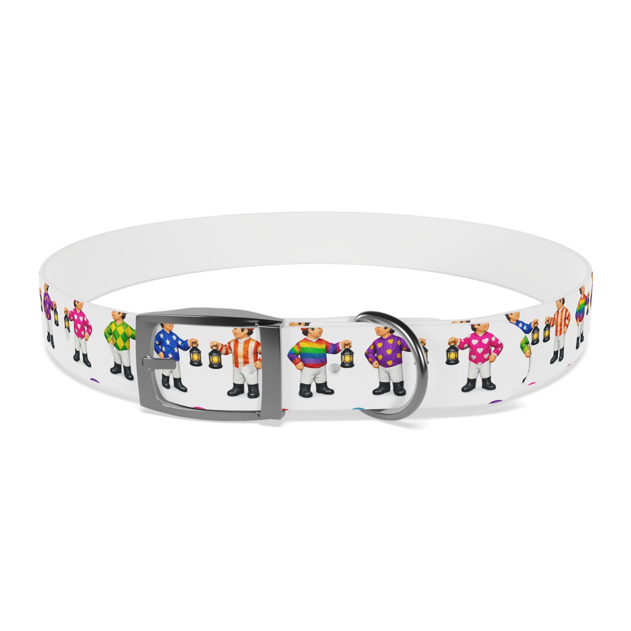 Comical lawn jockey waterproof dog collar