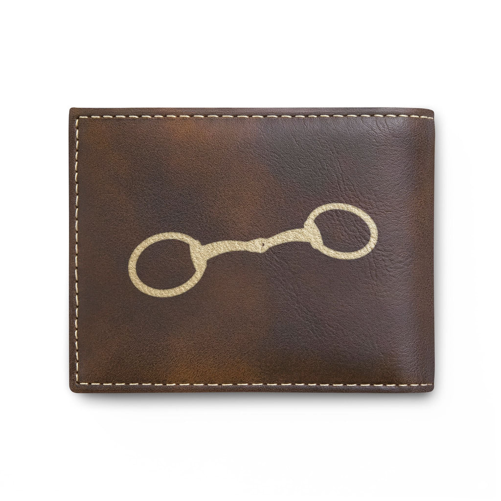 Equestrian Bit Leather Bi-Fold Wallet