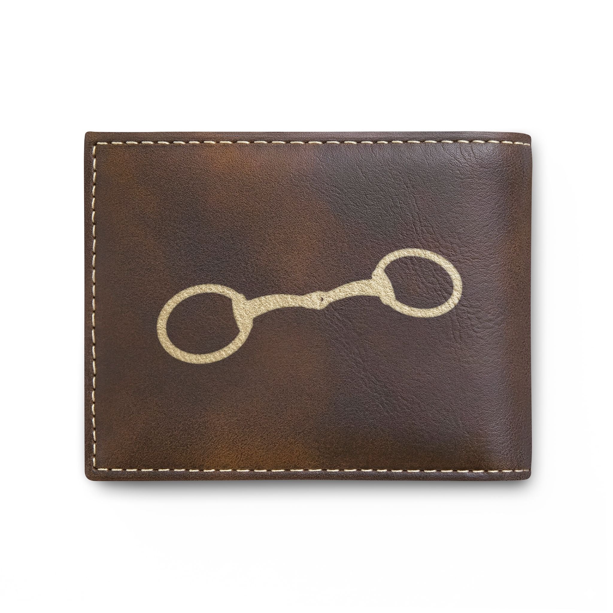 Equestrian Bit Leather Bi-Fold Wallet