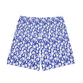 Men's Blue horseshoe Print Beach Shorts — Elastic Swim Trunks