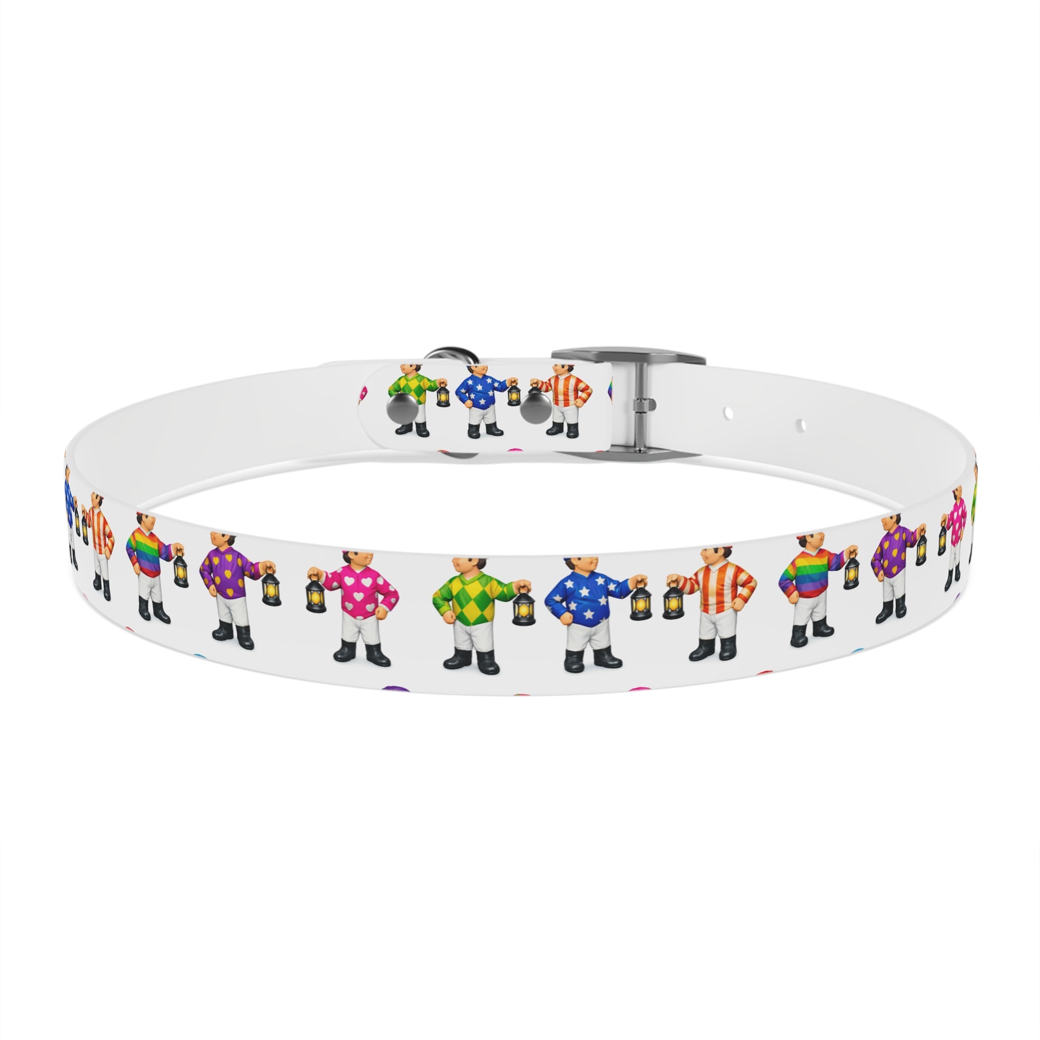 Comical lawn jockey waterproof dog collar
