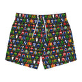 Racehorse Jockey Pattern Swim Trunks