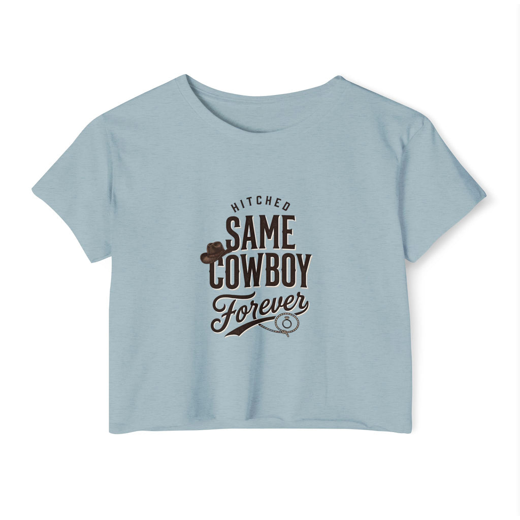 Same Cowboy Forever Crop Top — Women's Western Festival Tee