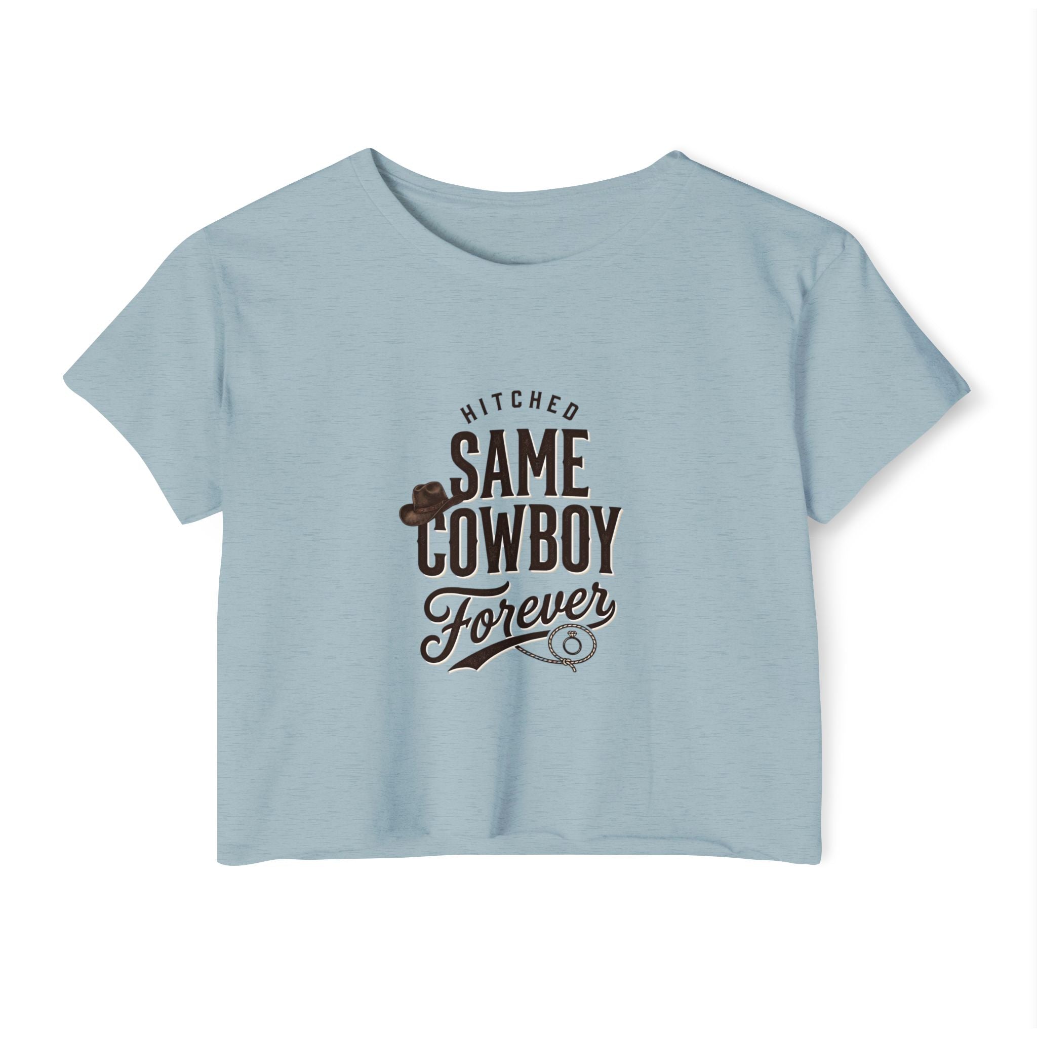 Same Cowboy Forever Crop Top — Women's Western Festival Tee