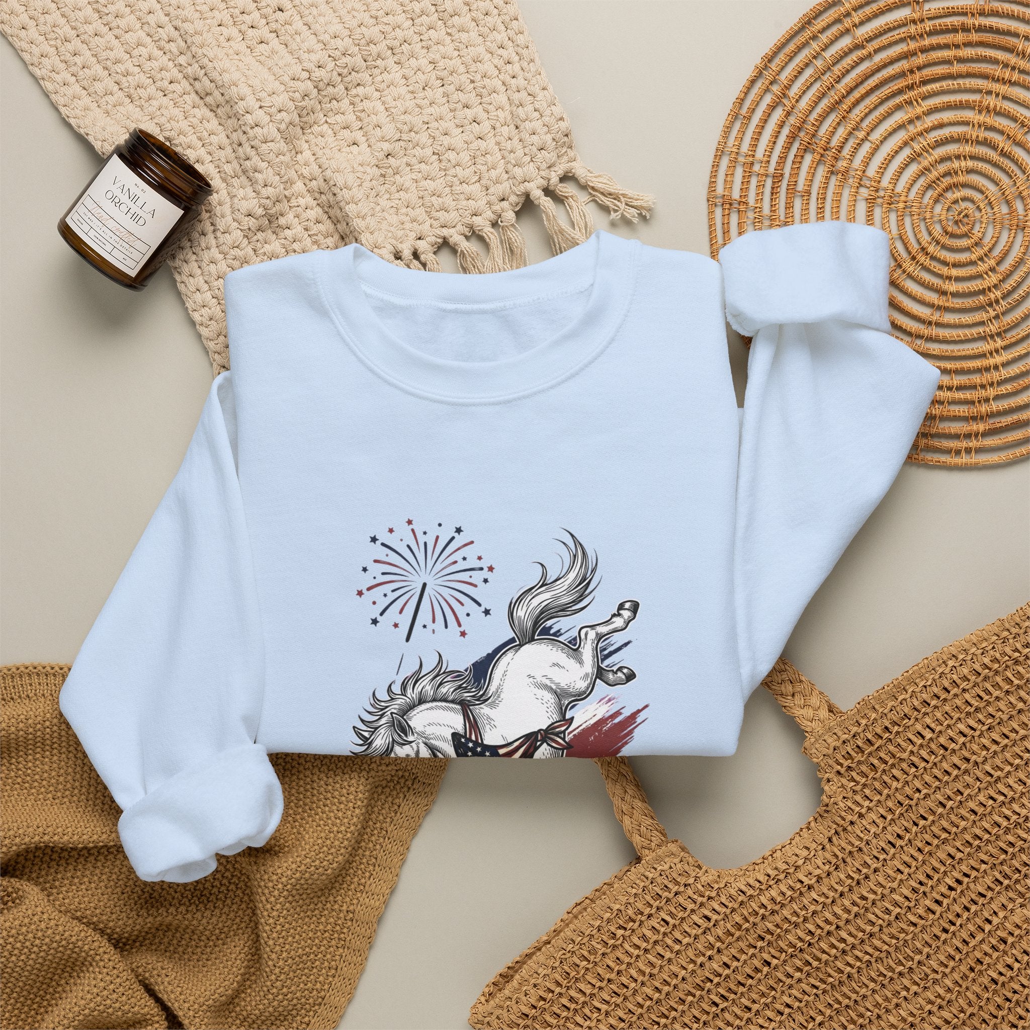 Feral but Free horse illustration Sweatshirt | quirky millennial humor