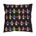 Colorful Comical Lawn Jockey Pattern Outdoor Pillow