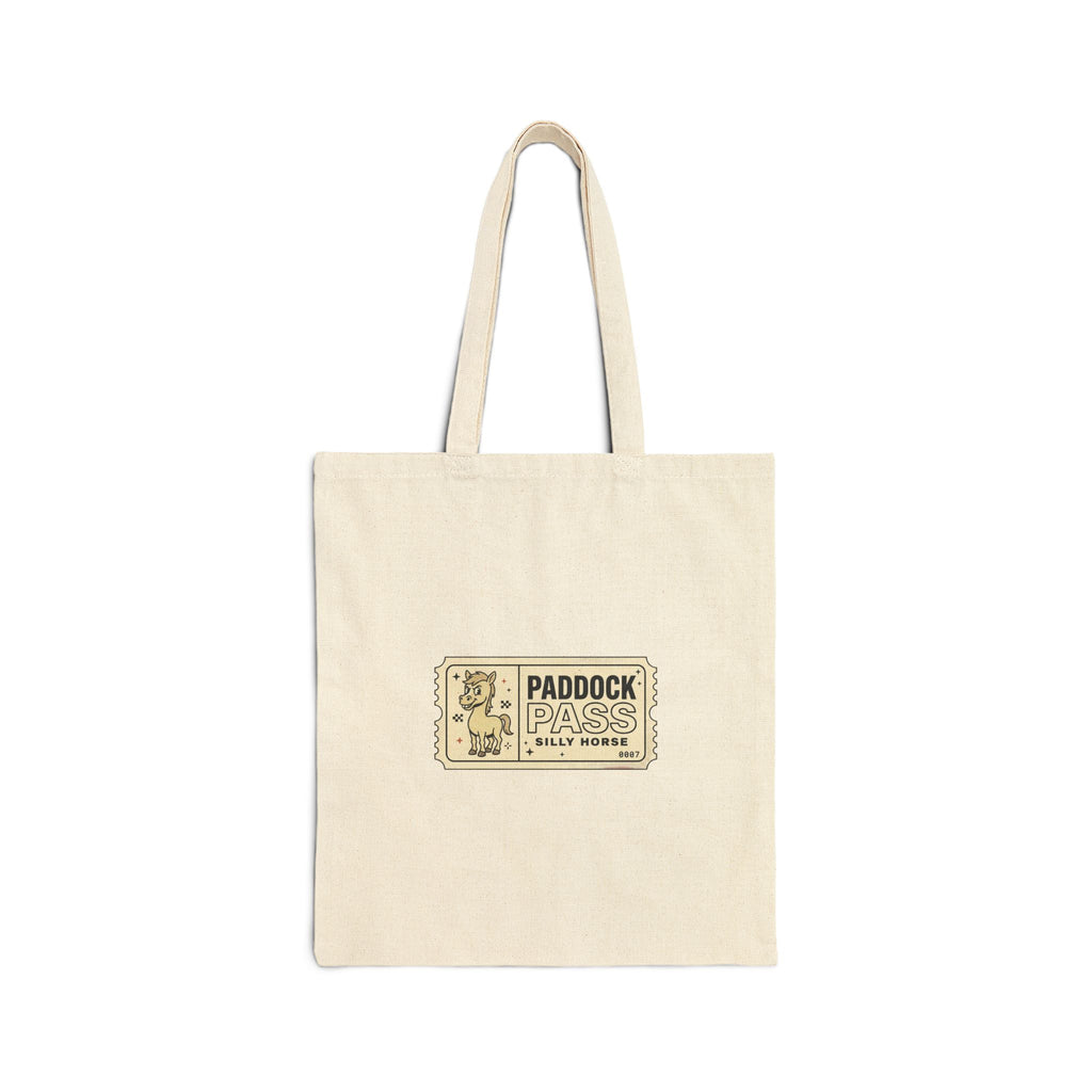 Paddock Pass Silly Horse Tote | Racing Meme, Weekend Race Day