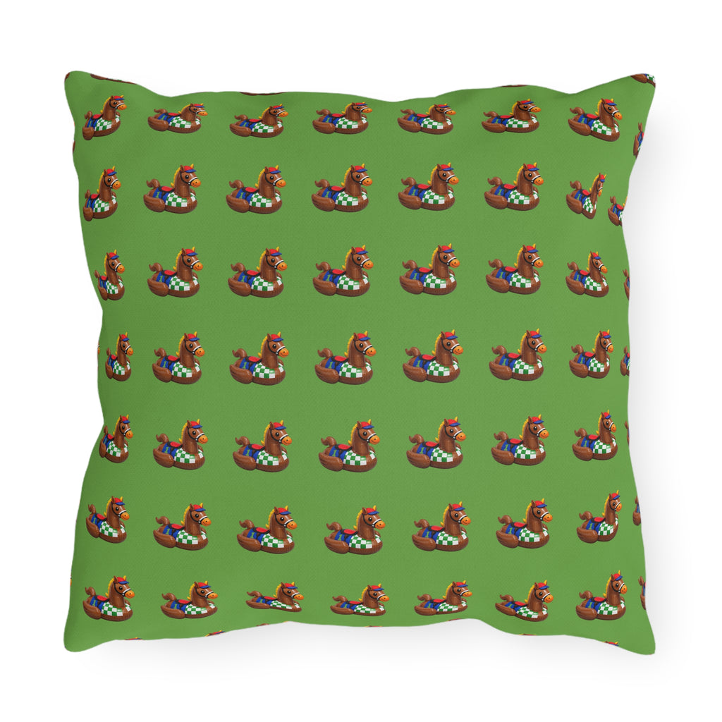 Green comical Horse Rubber Duck Pattern