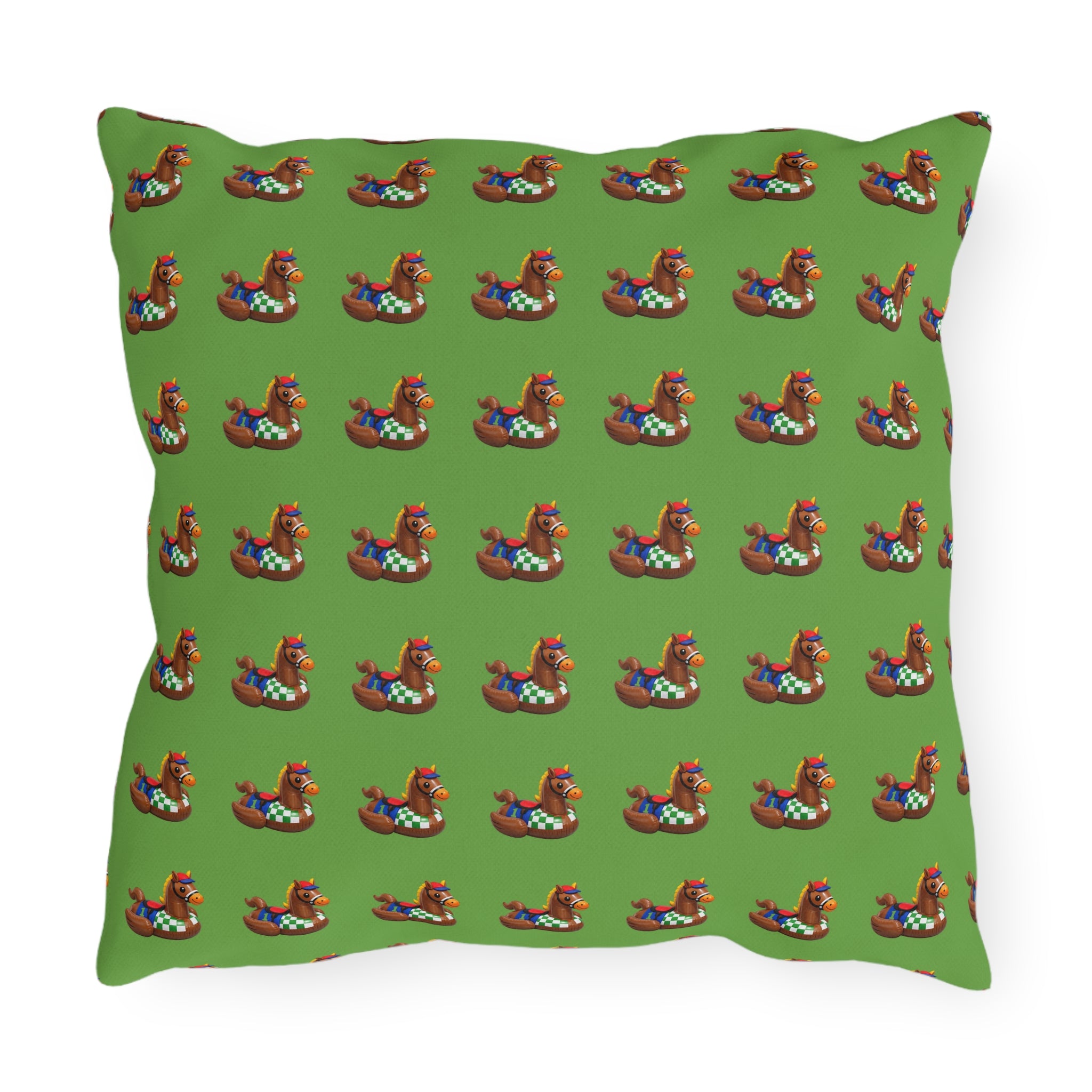 Green comical Horse Rubber Duck Pattern