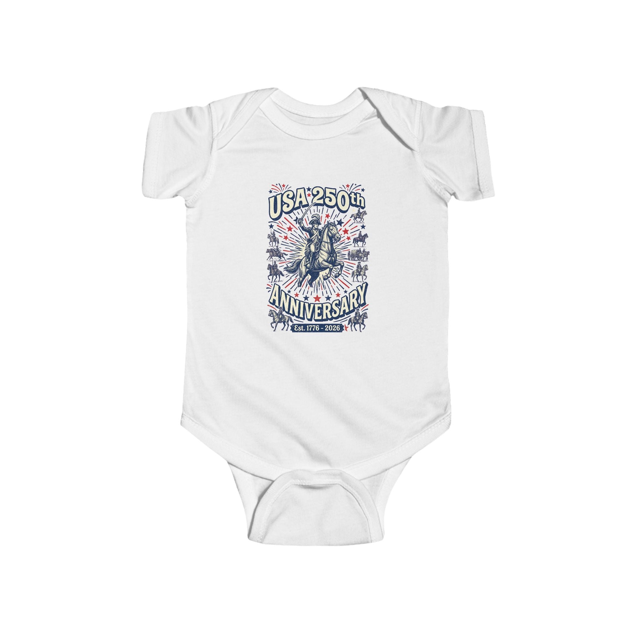 USA 250th Anniversary Infant Bodysuit — Patriotic 1776–2026 Celebration Baby Onesie