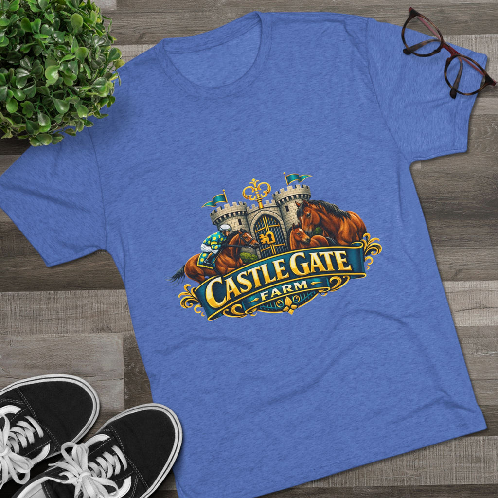Castle Gate Farm T-Shirt – Retro Crest Logo Tee for Farm Lovers