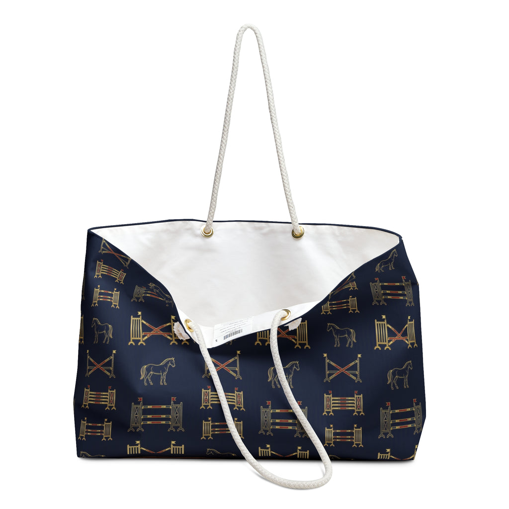 Equestrian Pattern Weekender Bag