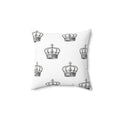 Crown Pattern Throw Pillow – Royal Silver Crown Decorative Cushion
