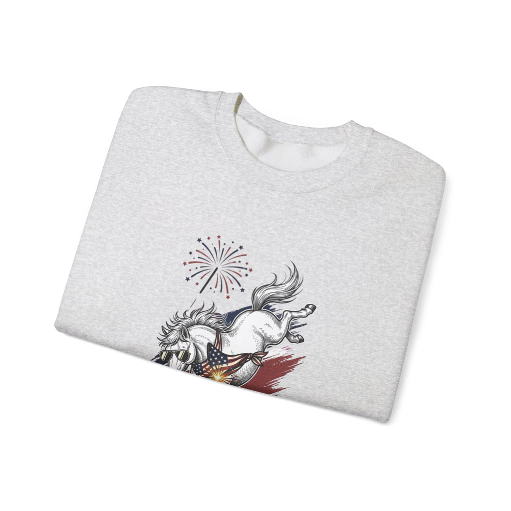 Feral but Free horse illustration Sweatshirt | quirky millennial humor