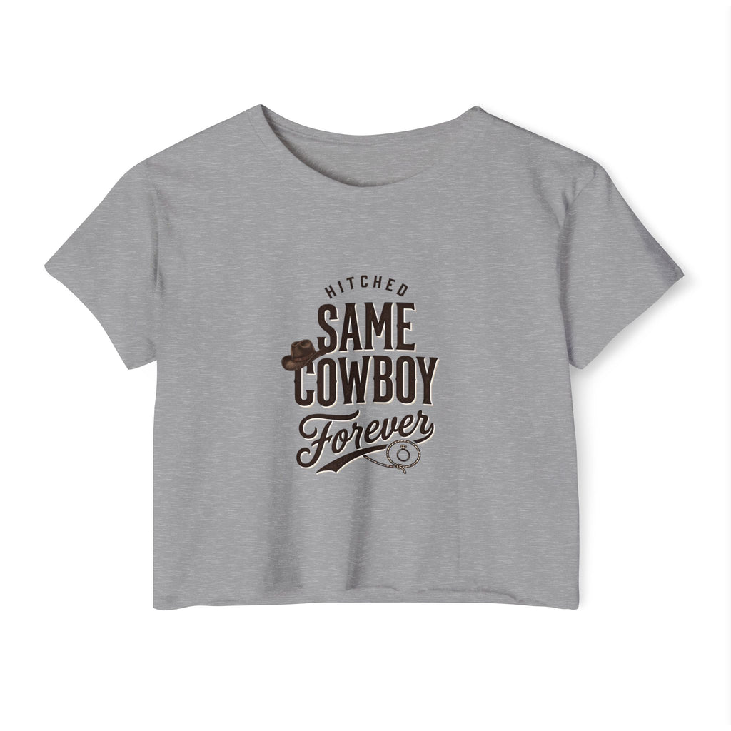 Same Cowboy Forever Crop Top — Women's Western Festival Tee