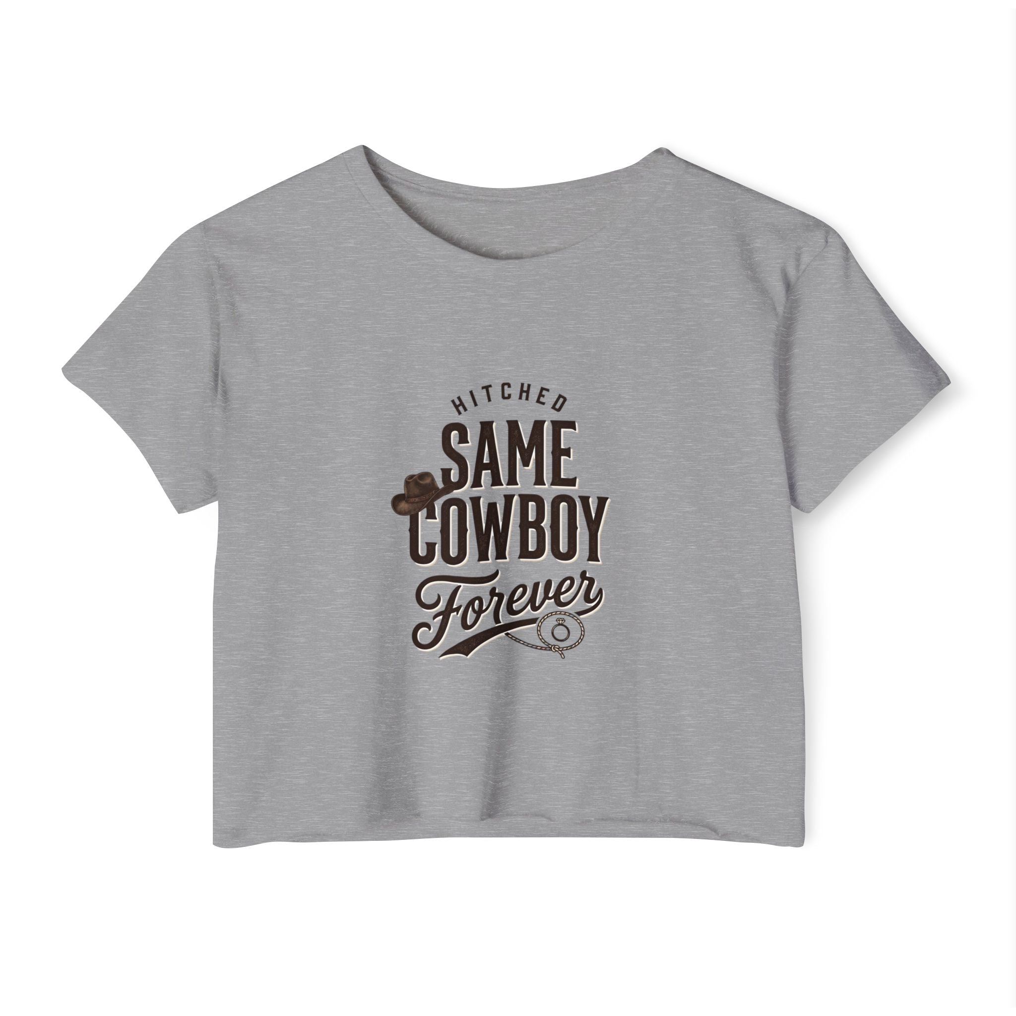 Same Cowboy Forever Crop Top — Women's Western Festival Tee