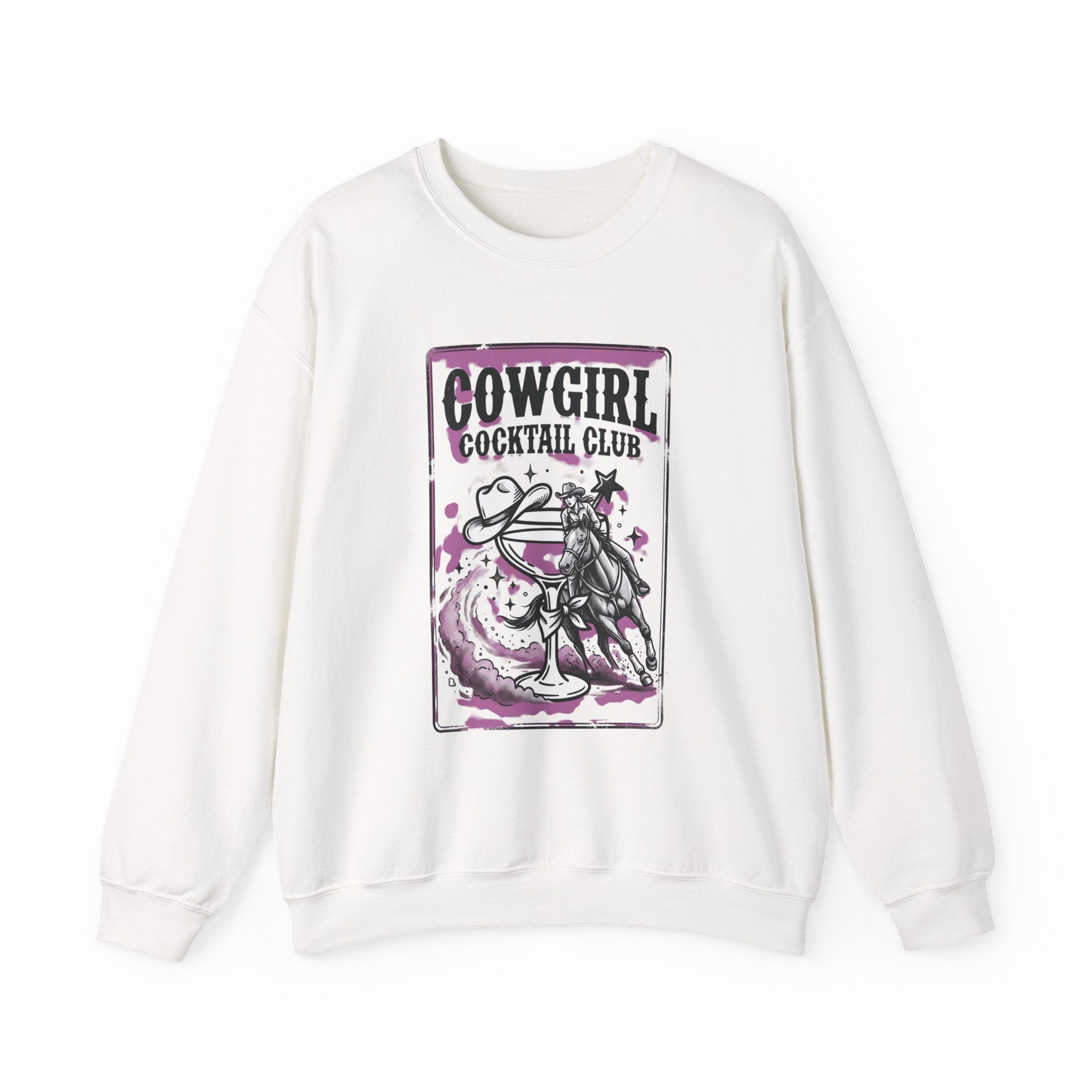 Cowgirl Cocktail Club Crewneck | Country Aesthetic, Western Graphic