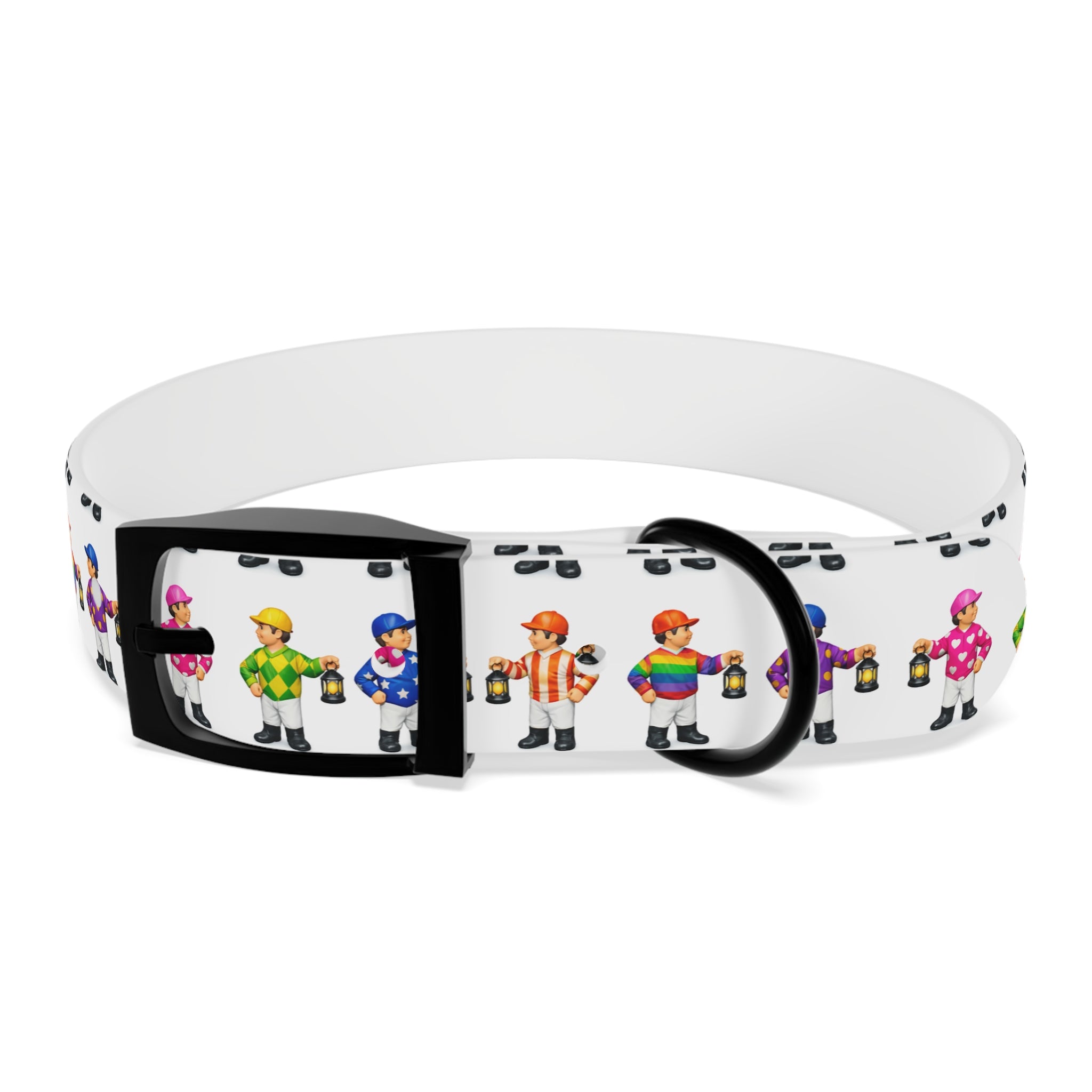 Comical lawn jockey waterproof dog collar