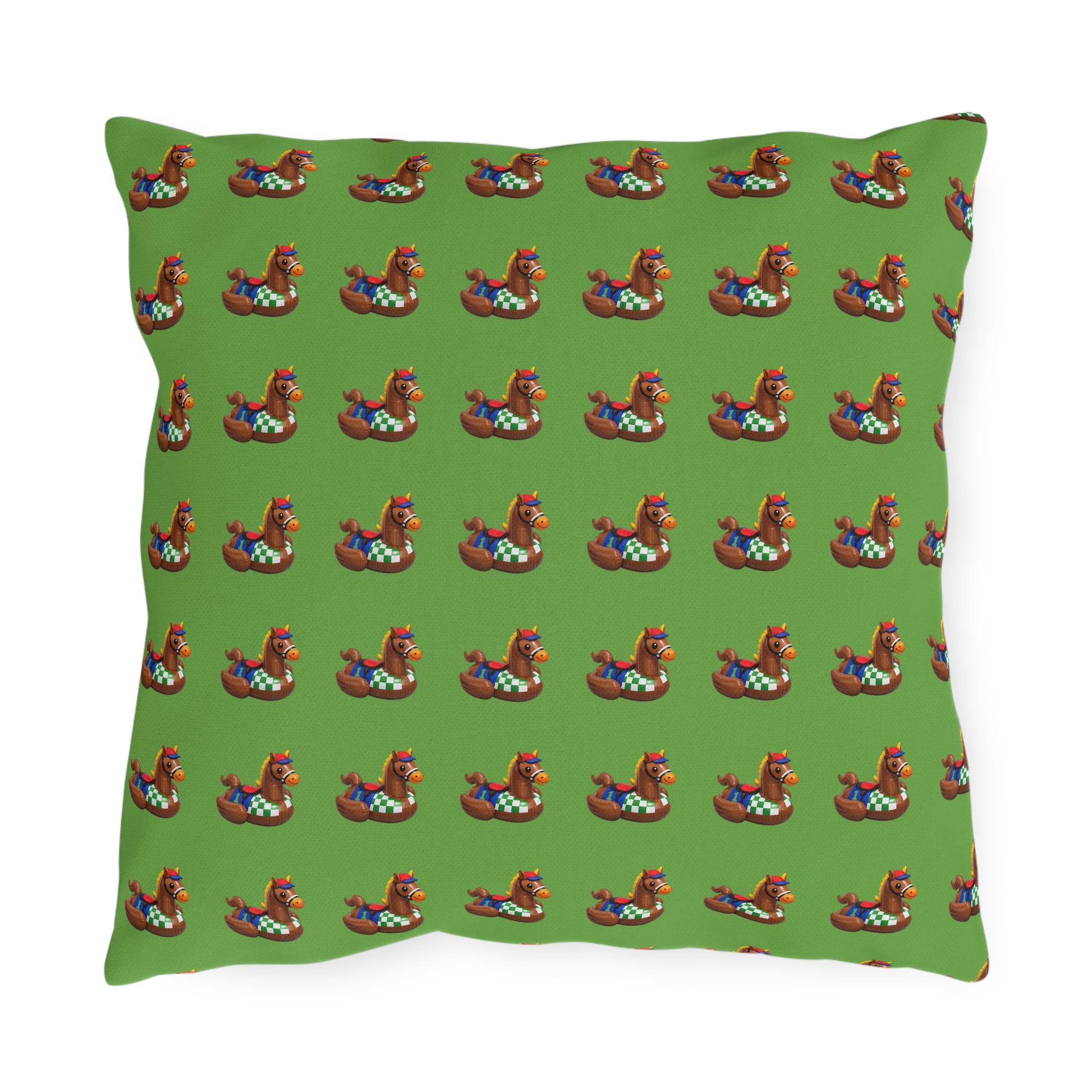 Green comical Horse Rubber Duck Pattern