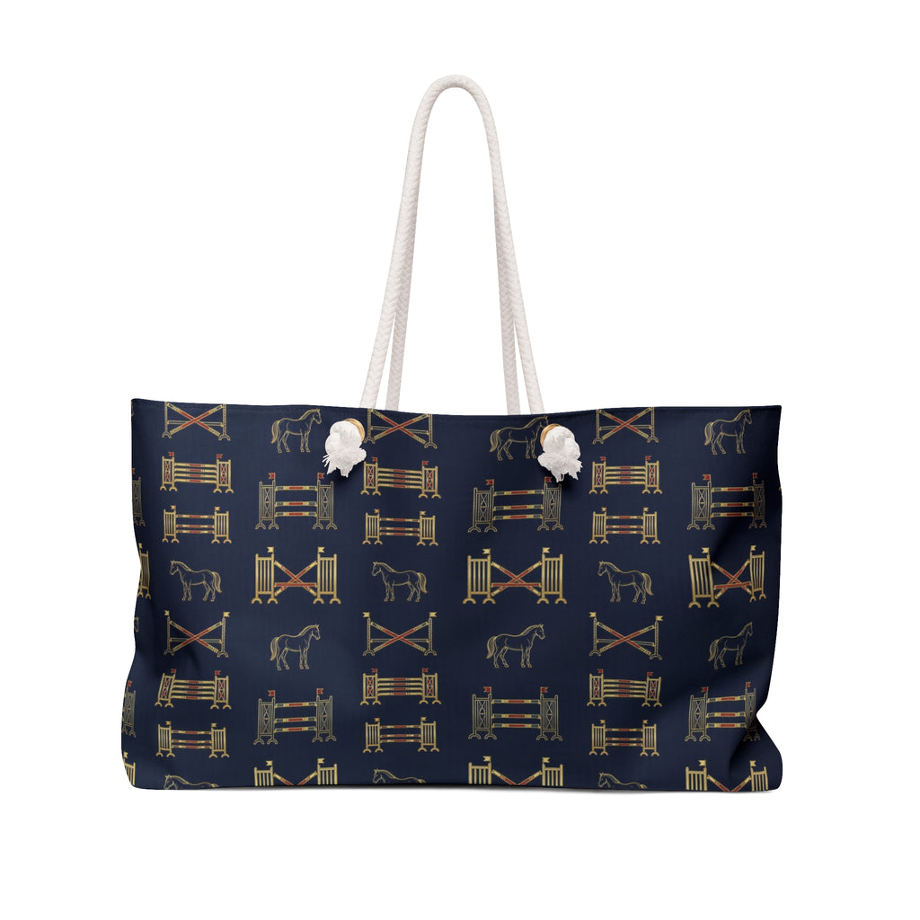 Equestrian Pattern Weekender Bag