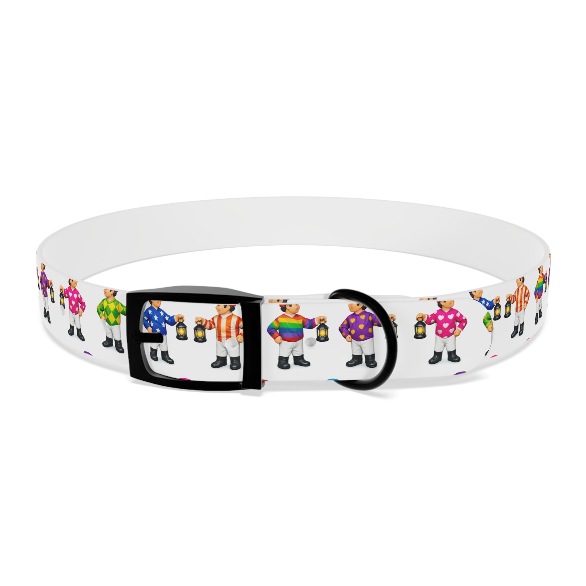 Comical lawn jockey waterproof dog collar