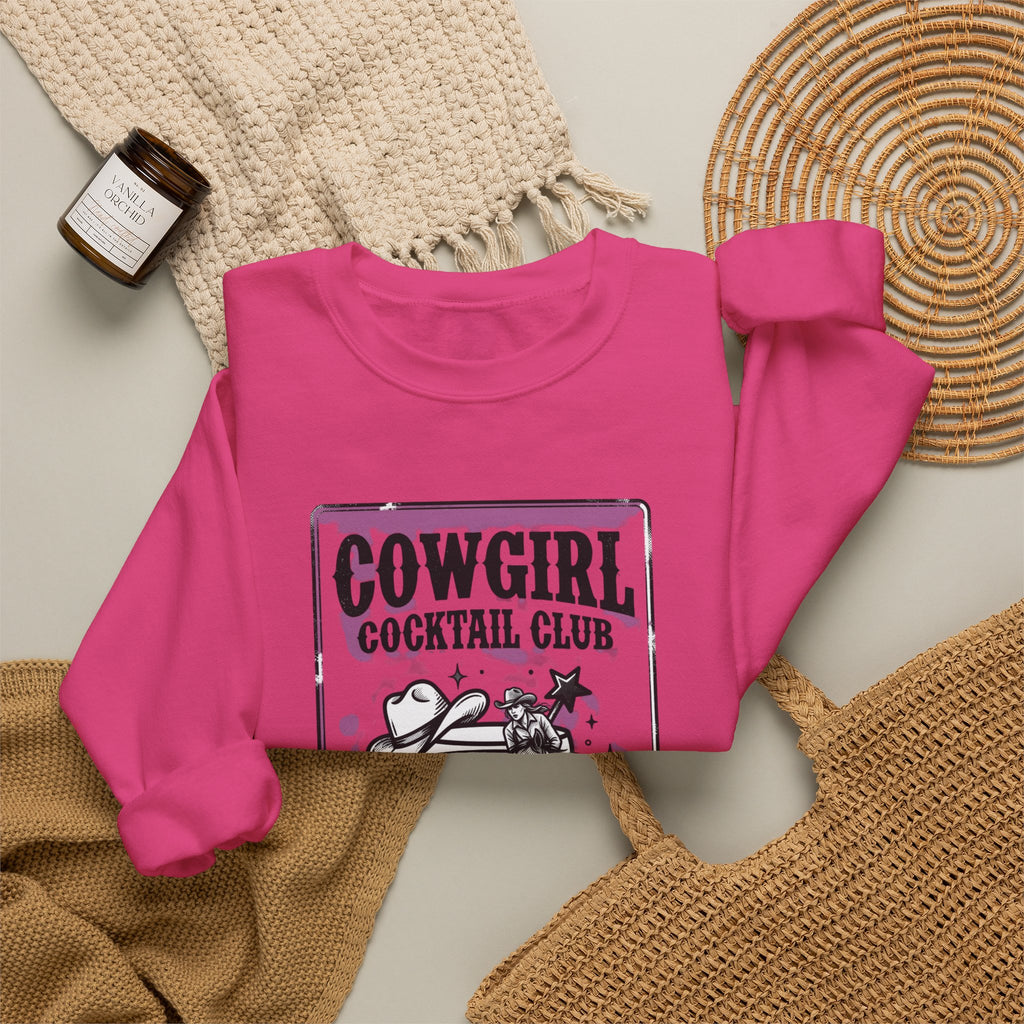 Cowgirl Cocktail Club Crewneck | Country Aesthetic, Western Graphic